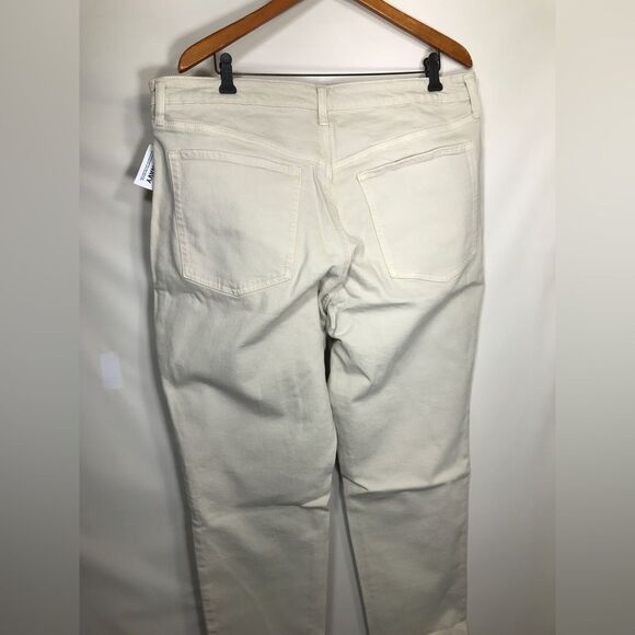 Old Navy OG Straight / Khaki Beige High Waist Stretch Denim Jeans NWT / Size 18 - Picture 7 of 8